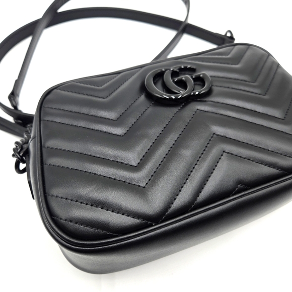 GUCCI GG Marmont Shoulder/Crossbody Black Leather/Hardware - COA included - Picture 11 of 16